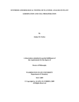 Synthesis and biological testing of flavonol analogs in plant germination and cell proliferation