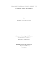 Verbal ability and social stress in children with autism and typical development