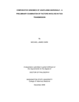 Comparative genomics of Anaplasma marginale: A preliminary examination of factors involved in tick transmission