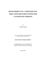 Development of a targeted non-viral gene delivery system for cancer gene therapy