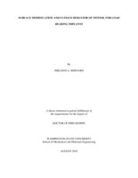 Surface modification and fatigue behavior of nitinol for load bearing implants