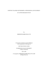 Scientist-teacher partnerships as professional development: An action research study