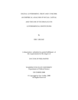 Digital government, trust and cynicism: An empirical analysis of social capital and the use of technology by governmental institutions