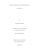 Retinoic acid regulation of spermatogenesis in the mouse