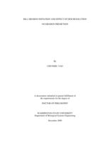Rill erosion initiation and effect of DEM resolution on erosion prediction