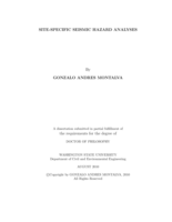 Site-specific seismic hazard analysis