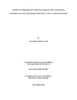 Studies on epidemiology, molecular detection and genetic diversity of selected viruses infecting cassava and wine grapes