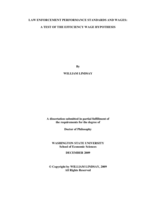 Law enforcement performance standards and wages: A test of the efficiency wage hypothesis