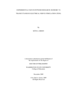 Experimental pain in hypnosis research: Ischemic vs transcutaneous electrical nerve stimulation (TENS)