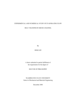 Experimental and numerical study of evaporating flow heat transfer in micro-channel
