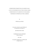 Superintendent perspectives on learning-walks: A study of the perspectives of twelve public school superintendents in Washington State regarding the presence of principals in the classroom