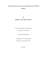 Investigation of Puccinia graminis resistance genes in barley