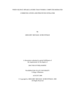 When silence speaks louder than words: Computer-mediated communications and percieved ostracism