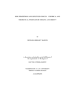 Risk perceptions and lifestyle choices: empirical and theoretical findings for smoking and obesity