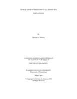 Genetic characterization of U.S. honey bee populations
