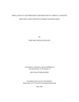 Simulation of the permanent deformation of asphalt concrete mixtures using discrete element method (DEM)