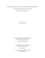 Locating women in the global economy: The gendered impacts of economic globalization on women in developing countries