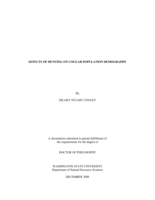 Effects of hunting on cougar population demography