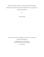 The role of media literacy and pro-health entertainment programs in changing adolescents' perceptions of alcohol and alcohol advertising