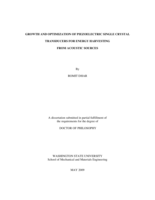 Growth and optimization of piezoelectric single crystal transducers for energy harvesting from acoustic sources