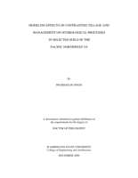 Modeling effects of contrasting tillage and management on hydrological processes in selected soils of the Pacific Northwest US
