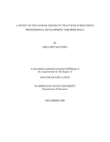 A study of two school districts' practices in providing professional development for principals