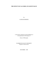 The effects of alcohol on sleep in rats