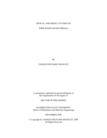Optical and defect studies of wide band gap materials