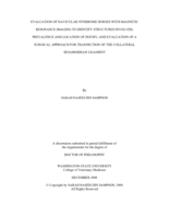 Evaluation of navicular syndrome horses with magnetic resonance imaging to identify structures involved, prevalence and location of injury, and evaluation of a surgical approach for transection of the collateral sesamoidean ligament