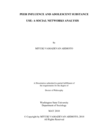 Peer influence and adolescent substance use: A social networks analysis