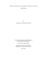 Effects of resource availability on sex allocation in herbivores