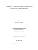 An econometric analysis of natural resource management and development in Saudi Arabia using a general equilibrium model