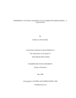 Purposeful cultural changes at an alternative high school: A case study