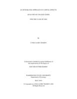 An integrated approach to capital effects: Analysis of college going for the class of 2004