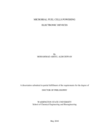 Microbial fuel cells powering electronic devices