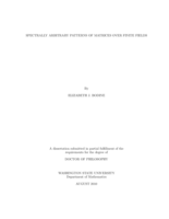 Spectrally arbitrary patterns of matrices over finite fields