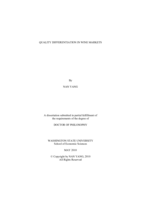 Quality differentiation in wine markets