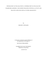 Exploratory factor analysis in a confirmatory factor analysis framework assessing a self-report measure of physical activity and healthy eating self-efficacy in pre-adolescents