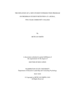 The influence of a new student introduction program on freshman student retention at a rural, two-year community college