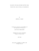 Examining the relationship between risk, protection, self-control and resilience