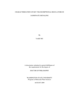 Characterization of key transcriptional regulators in jasmonate signaling