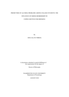 Predictors of alcohol problems among college students: The influence of Greek membership on coping motives for drinking