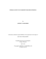 Feedback effects in ingredient branded offerings