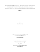 Identification of Quantitative Trait Loci (QTL) for resistance to Fusarium crown rot in wheat and a survey of Fusarium pseudograminearum and F. culmorum in the Pacific Northwest of the U.S.