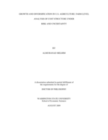 Growth and diversification in U.S. agriculture: Farm level analysis of cost structure under risk and uncertainty
