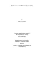 English language learners' motivation to engage in reading