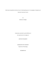 When does compatibility interference occur for reaching responses?: An investigation of cognitive and automatic visuomotor control