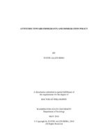 Attitudes toward immigrants and immigration policy