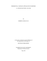 Presidential campaign appearances in midterm U.S. House elections, 1982-2006