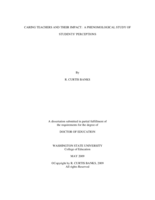Caring teachers and their impact: A phenomological study of students' perceptions